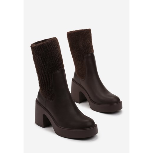 Botki Born2be bez zapięcia jesienne 