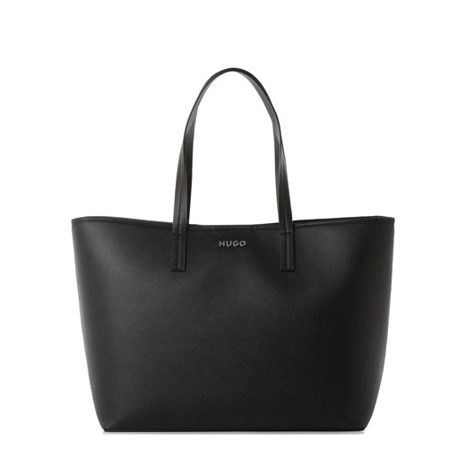 HUGO Damska torba shopper Kobiety czarny jednolity ze sklepu vangraaf w kategorii Torby Shopper bag - zdjęcie 164509464