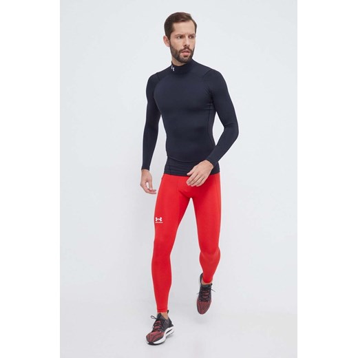 Under Armour legginsy treningowe kolor czerwony gładkie 1366075 ze sklepu ANSWEAR.com w kategorii Spodnie męskie - zdjęcie 164512283