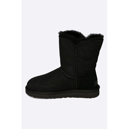 UGG śniegowce Bailey Button II damskie kolor czarny na płaskim obcasie ocieplone 39 ANSWEAR.com