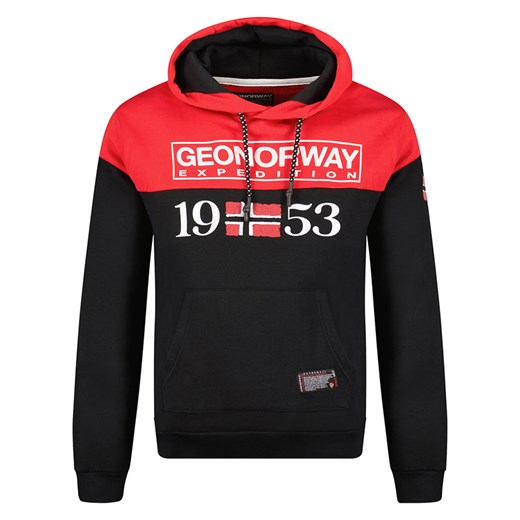 Geographical Norway Bluza &quot;Greg&quot; w kolorze czarno-czerwonym ze sklepu Limango Polska w kategorii Bluzy męskie - zdjęcie 164518181