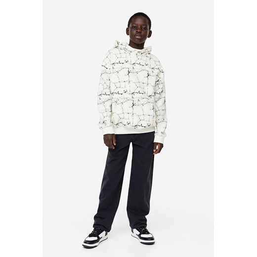 H & M - Wzorzysta bluza z kapturem - Biały H & M 140 (8-10Y) H&M