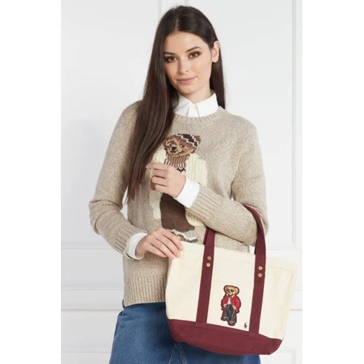 Shopper bag Polo Ralph Lauren młodzieżowa na ramię mieszcząca a8 