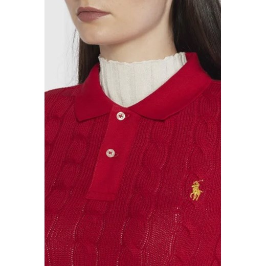 Bluzka damska Polo Ralph Lauren z kołnierzykiem na wiosnę bawełniana