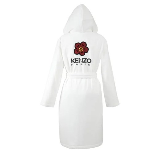 Szlafrok damski biały Kenzo Home z bawełny casual