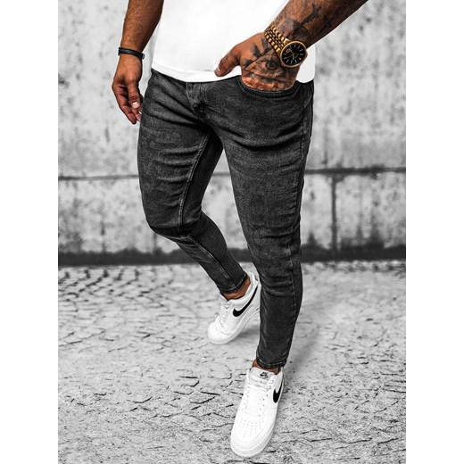 Spodnie jeansowe męskie czarne OZONEE E/6540/01 ze sklepu ozonee.pl w kategorii Jeansy męskie - zdjęcie 164526460