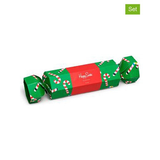 Happy Socks 3-częściowy zestaw prezentowy &quot;Christmas Cracker Candy&quot; ze Happy Socks 41-46 okazja Limango Polska