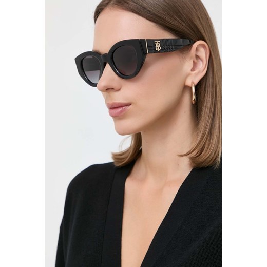Burberry okulary przeciwsłoneczne MEADOW damskie kolor czarny 0BE4390 ze sklepu PRM w kategorii Okulary przeciwsłoneczne damskie - zdjęcie 164537213