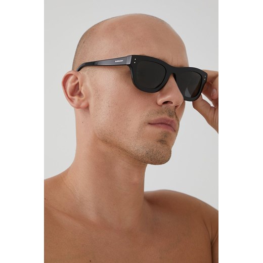 Burberry Okulary przeciwsłoneczne męskie kolor czarny Burberry 49 PRM