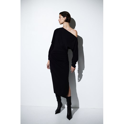 H & M - Skórzane botki na obcasie - Czarny H & M 39 H&M