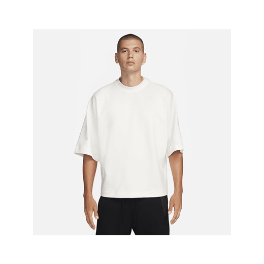 Męska bluza dresowa z krótkim rękawem o kroju oversize Nike Sportswear Tech Fleece Reimagined - Biel ze sklepu Nike poland w kategorii Bluzy męskie - zdjęcie 164540764