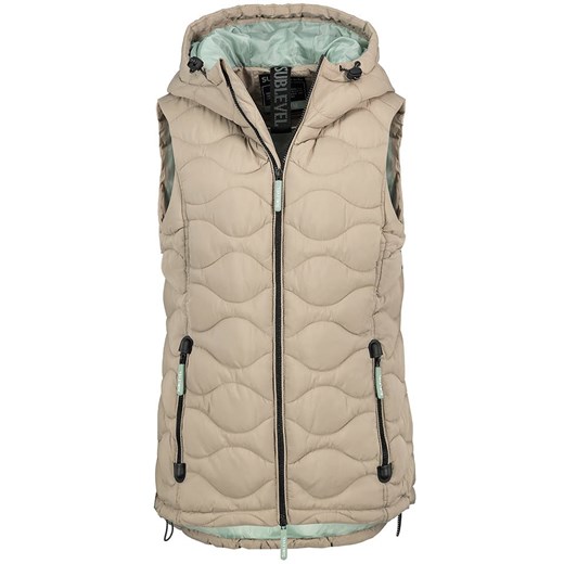 Sublevel Kamizelka pikowana w kolorze beżowym ze sklepu Limango Polska w kategorii Kamizelki damskie - zdjęcie 164544044