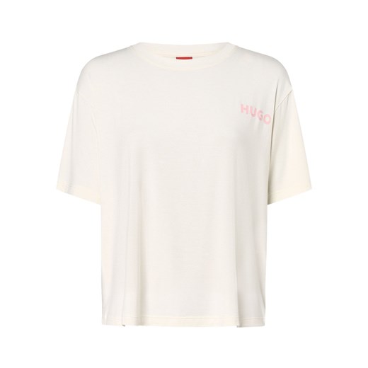 HUGO Damska koszulka od piżamy Kobiety wiskoza écru jednolity ze sklepu vangraaf w kategorii Piżamy damskie - zdjęcie 164546992