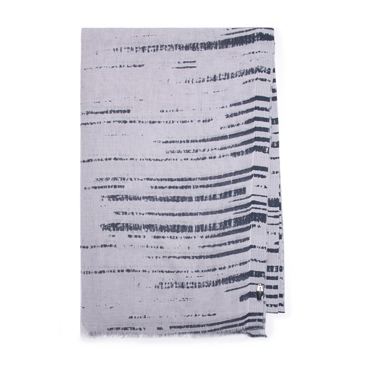 Damski szal z bawełną w nieregularne paski beżowo-czarny ze sklepu WITTCHEN w kategorii Szaliki i chusty damskie - zdjęcie 164547274
