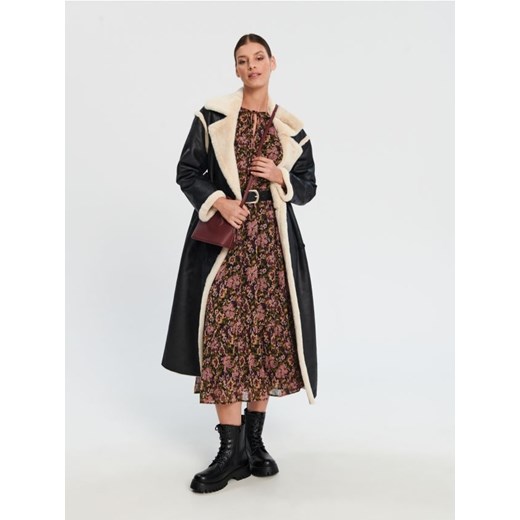 Sinsay - Sukienka midi z paskiem - wielobarwny ze sklepu Sinsay w kategorii Sukienki - zdjęcie 164549373