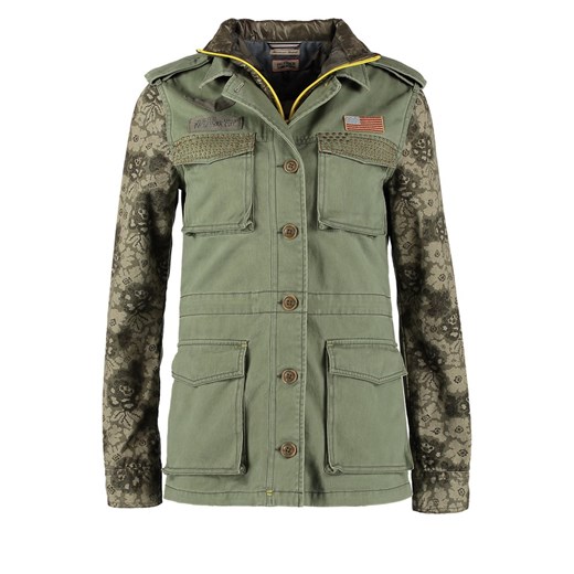Hilfiger Denim NATASHA 2IN1 Parka oliwkowy zalando szary bawełna