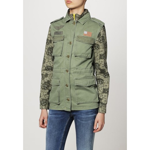 Hilfiger Denim NATASHA 2IN1 Parka oliwkowy zalando szary denim