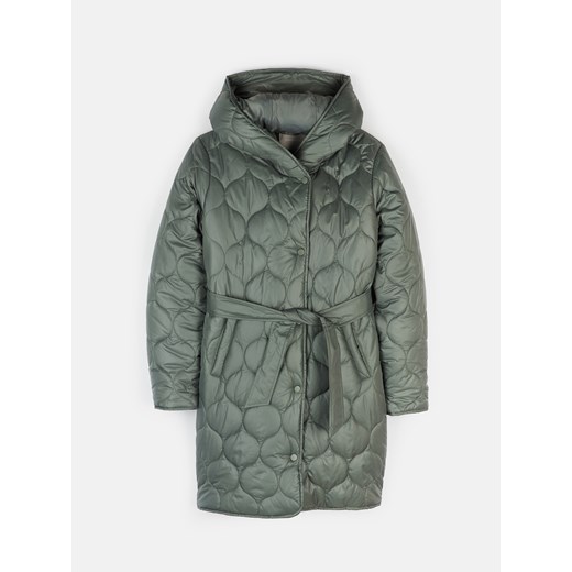 GATE Pikowana zimowa pikowana kurtka z paskiem 34 ze sklepu gateshop w kategorii Kurtki damskie - zdjęcie 164553232
