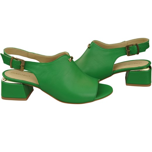 Sandały damskie Elitabut zielone z klamrą eleganckie 