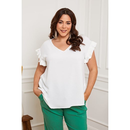 Plus Size Company Koszulka &quot;Eglantine&quot; w kolorze białym Plus Size Company 38 promocja Limango Polska