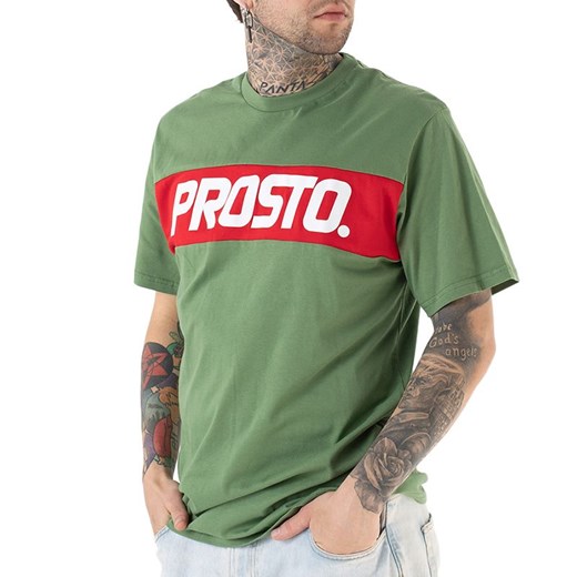T-shirt męski Prosto. z krótkim rękawem z napisami 