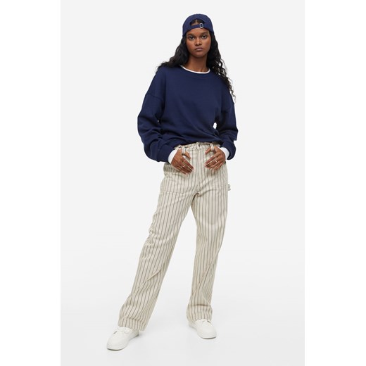 H & M - Spodnie cargo z diagonalu - Beżowy H & M 42 H&M