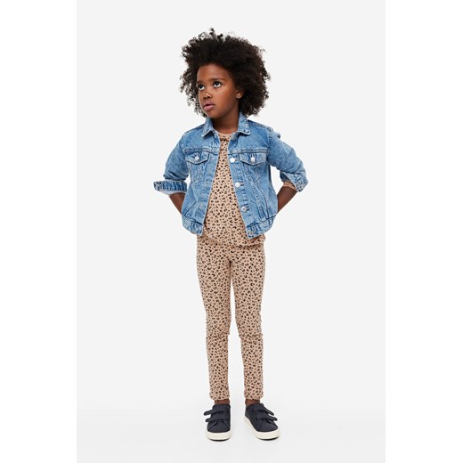 H & M - Legginsy z meszkiem w środku - Beżowy H & M 128 (7-8Y) H&M
