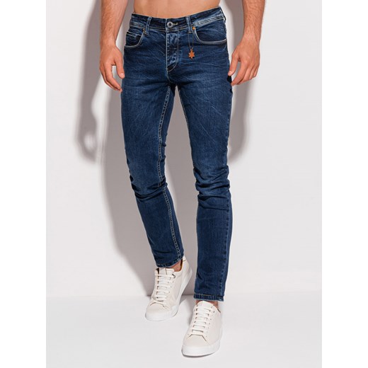 Spodnie męskie jeansowe 1248P - niebieskie Edoti 36 Edoti