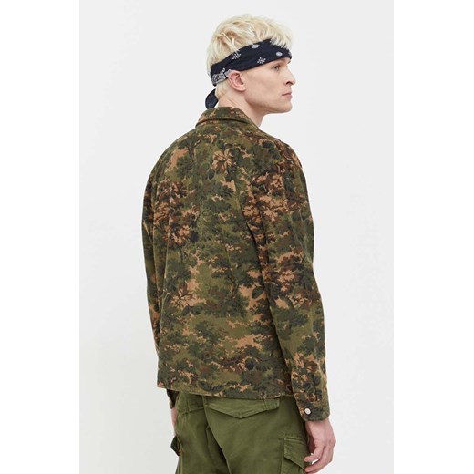 Abercrombie & Fitch koszula sztruksowa kolor zielony relaxed z kołnierzykiem Abercrombie & Fitch XL ANSWEAR.com