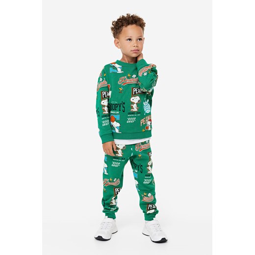 H & M - Komplet 2-częściowy z dzianiny dresowej - Zielony H & M 110 (4-5Y) H&M