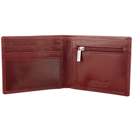 Cienki portfel męski skórzany typu SLIM (Brąz) ze sklepu Koruma ID Protection w kategorii Portfele męskie - zdjęcie 164579632
