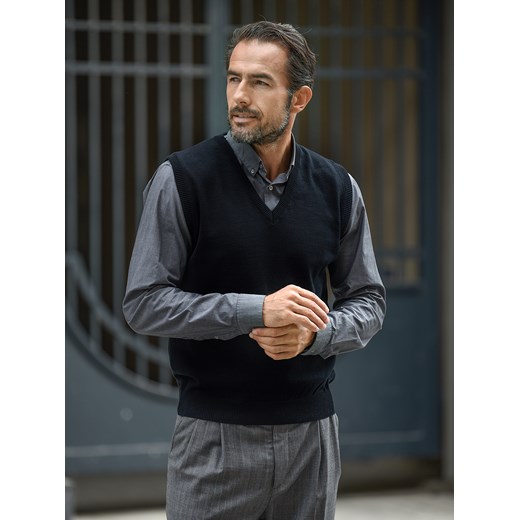 Sweter męski kamizelka Bond - czarny - M ze sklepu Swetry Lasota w kategorii Kamizelki męskie - zdjęcie 164580144