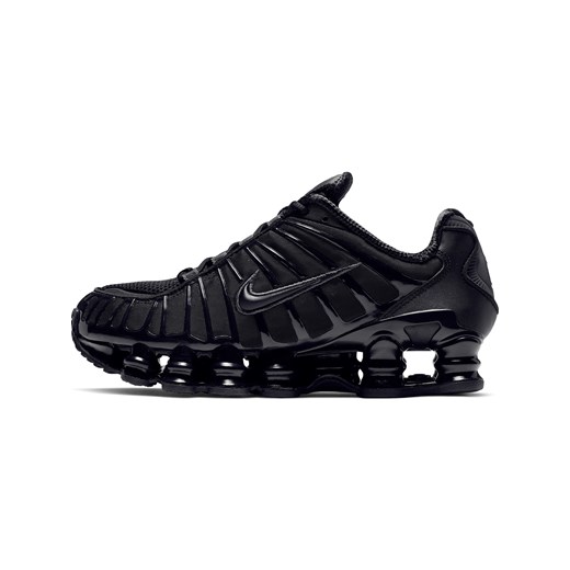 Buty sportowe damskie Nike z tworzywa sztucznego czarne sznurowane