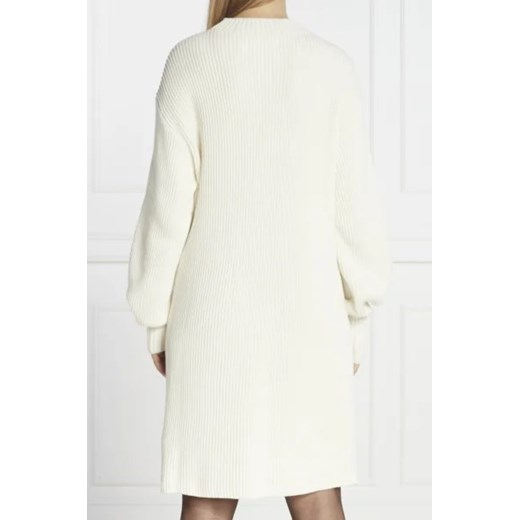 Sukienka Calvin Klein z okrągłym dekoltem casual prosta bawełniana mini 