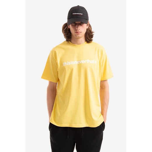 thisisneverthat t-shirt bawełniany T-Logo Tee kolor żółty z nadrukiem TN220TTSST01-LEMON ze sklepu PRM w kategorii T-shirty męskie - zdjęcie 164651420