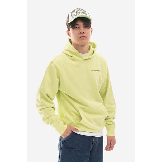 Billionaire Boys Club bluza bawełniana Signal Popover Hood męska kolor zielony z kapturem z nadrukiem B22322-NAVY ze sklepu PRM w kategorii Bluzy męskie - zdjęcie 164651422