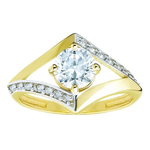 złoty pierścionek 333 geometryczny zaręczynowy 2,06 g Lovrin LOVRIN