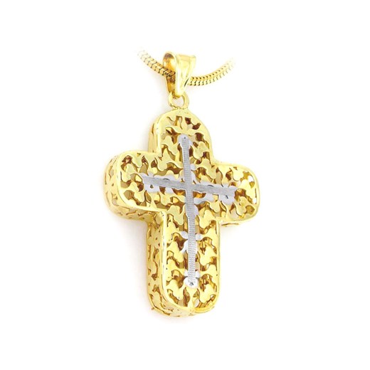 złoty krzyż 333 ażurowy krzyżyk białe złoto na prezent Lovrin LOVRIN