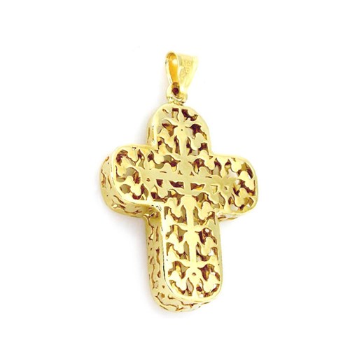 złoty krzyż 333 ażurowy krzyżyk białe złoto na prezent Lovrin LOVRIN