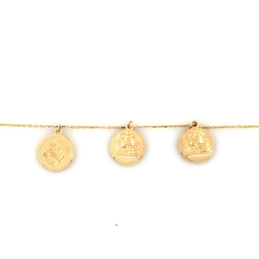 złota bransoletka 333 modne antyczne monety Lovrin LOVRIN