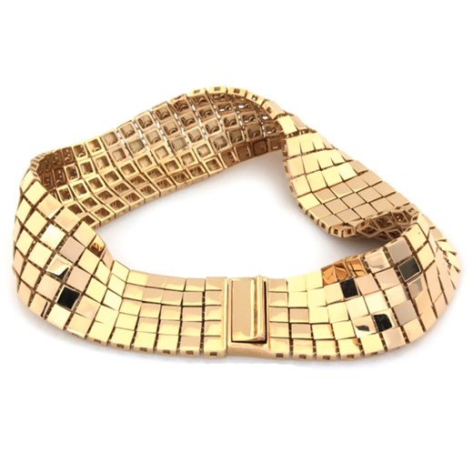 złota bransoletka 585 elegancka z kwadracików Lovrin LOVRIN