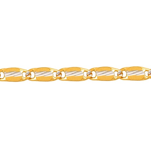 złoty łańcuszek 585 białe i żółte złoto 45 cm 4,70g Lovrin LOVRIN