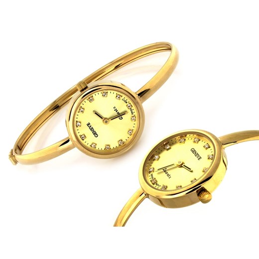 złoty damski zegarek 585 na sztywnej bransoletce 14,74g Lovrin LOVRIN
