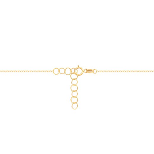 złoty naszyjnik celebrytka 585 kółeczko koniczyna 43 cm Lovrin LOVRIN