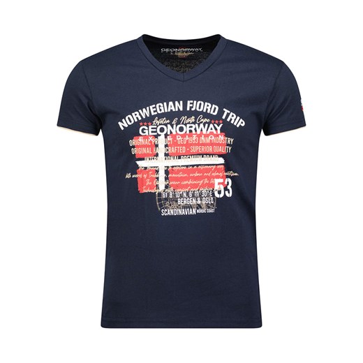 Geographical Norway Koszulka w kolorze granatowym ze sklepu Limango Polska w kategorii T-shirty męskie - zdjęcie 164684730