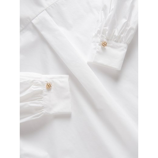 Reserved - Koszula z ozdobnymi guzikami - złamana biel Reserved M Reserved