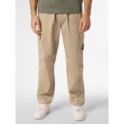 Calvin Klein Jeans Spodnie Mężczyźni Bawełna beżowy jednolity XL vangraaf