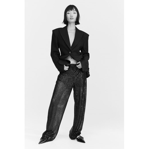 H & M - Spodnie z cekinami - Czarny H & M 32 H&M