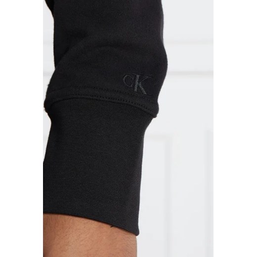 Bluza męska czarna Calvin Klein bawełniana z napisami 