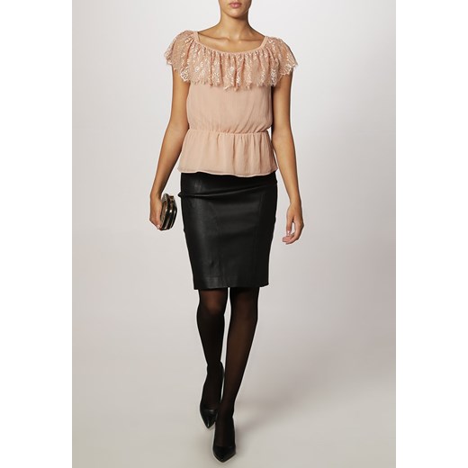 Vero Moda VMSANNE Bluzka mahogany rose zalando bezowy koronka